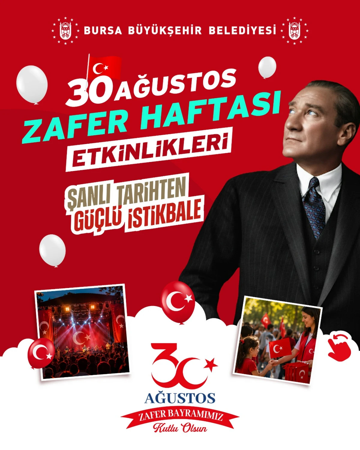 30 Ağustos&rsquo;ta B&uuml;y&uuml;kşehir&rsquo;den zafer y&uuml;r&uuml;y&uuml;ş&uuml; ve konser