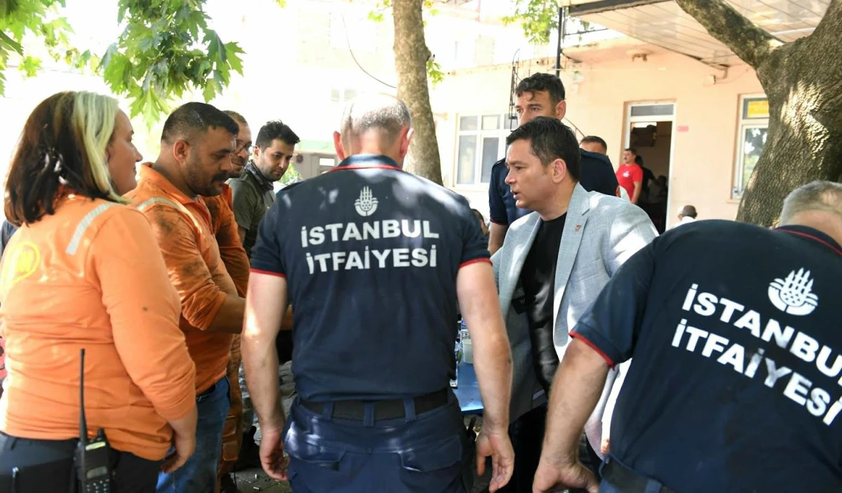 Başkan Erkan Aydın yangın bölgesinde