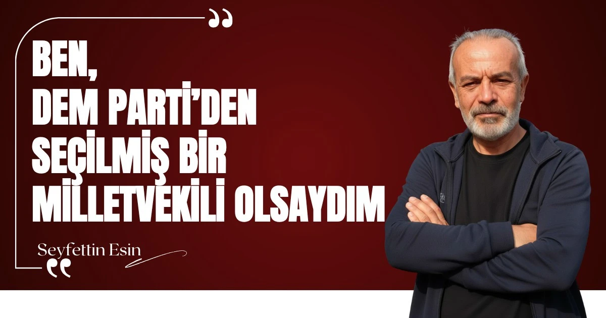 Ben, Dem Parti&rsquo;den se&ccedil;ilmiş bir milletvekili olsaydım