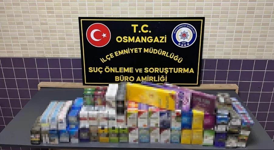 Bursa'daki operasyonda 2 bin adet ka&ccedil;ak sigara ele ge&ccedil;irildi