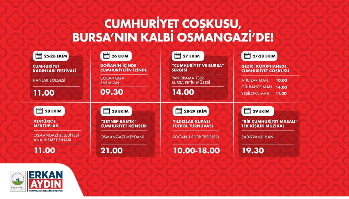 Bursa’nın Kalbinde Cumhuriyet Coşkusu Atacak 