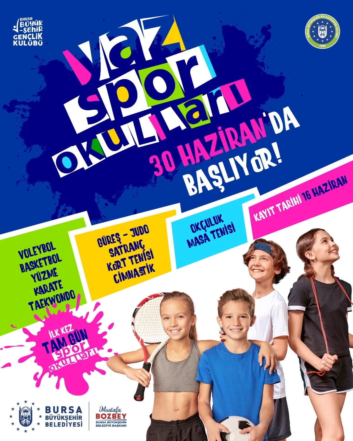 Büyükşehir'de yaz spor okulları kayıtları başladı