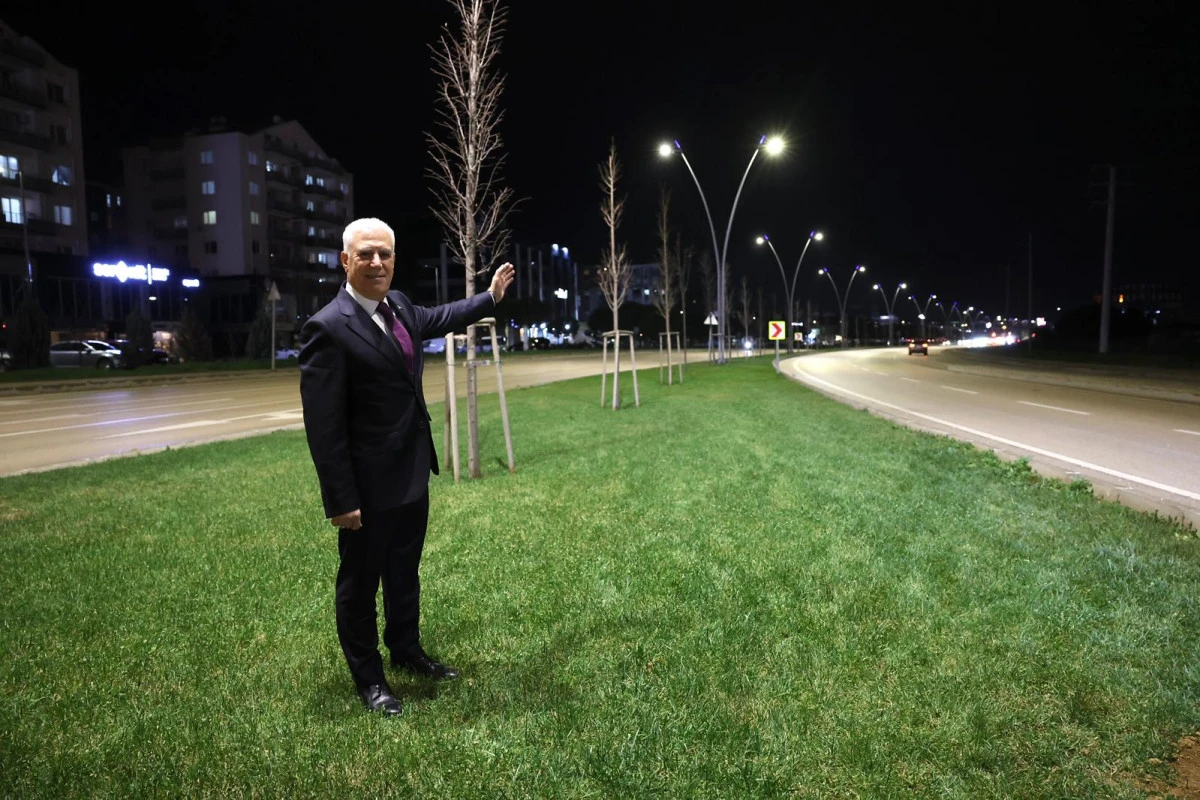 &Ccedil;alı Yolu B&uuml;y&uuml;kşehir ile aydınlandı