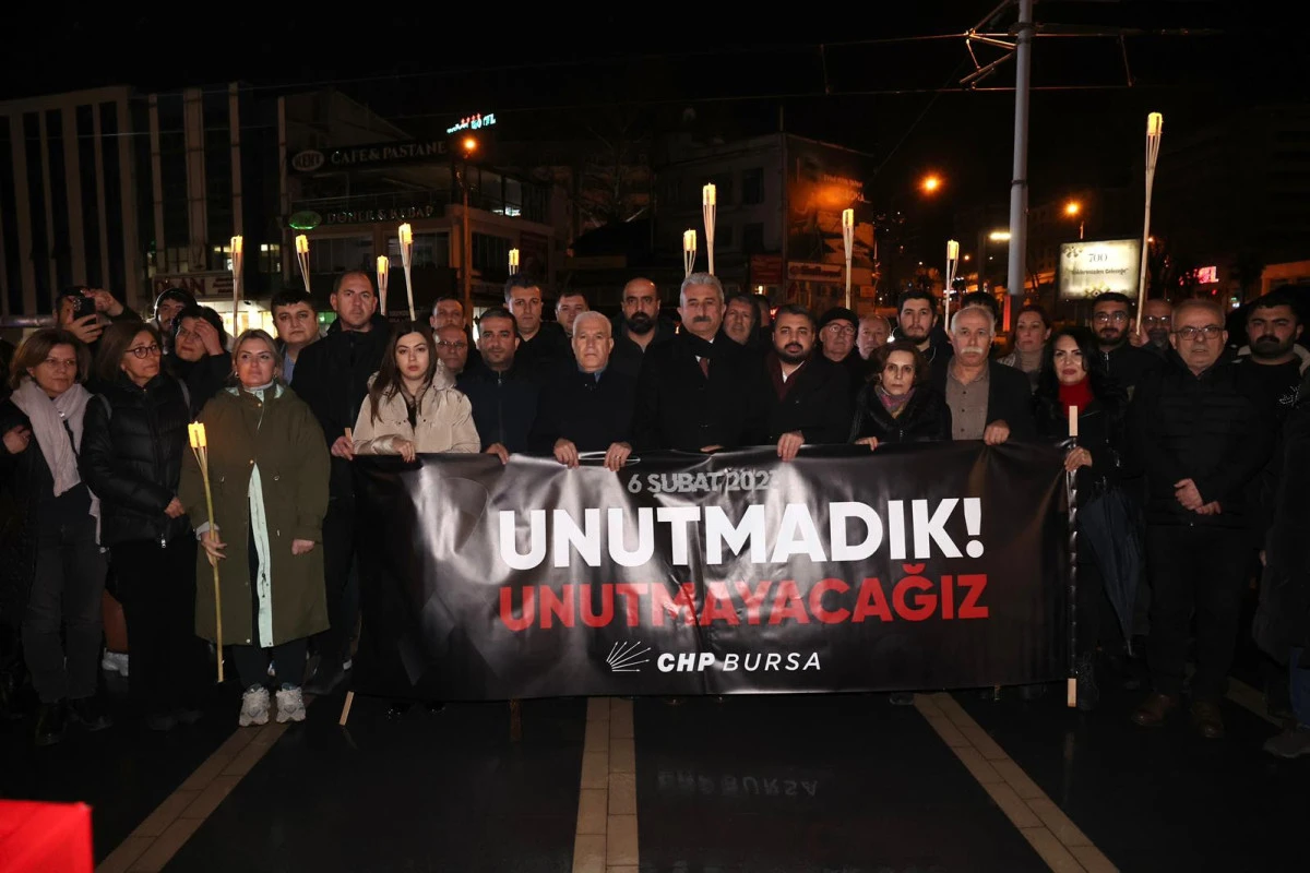 CHP Bursa&rsquo;dan 6 Şubat anması