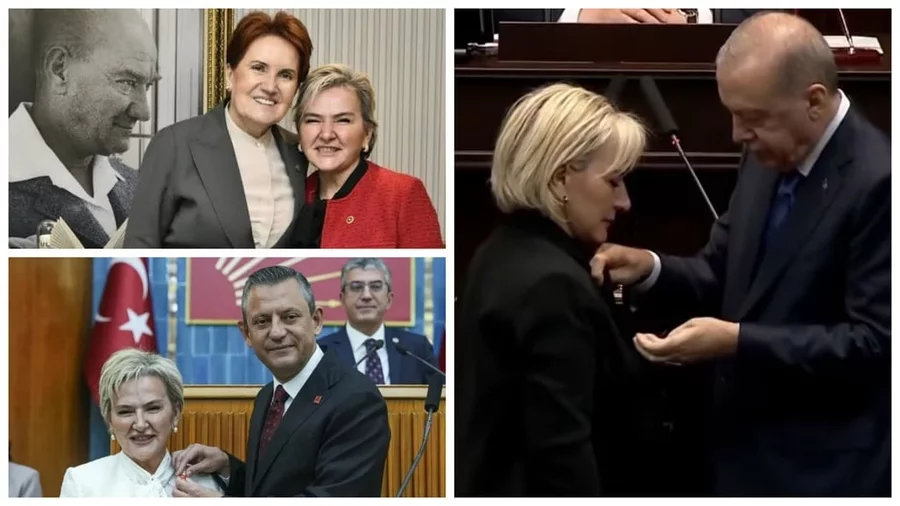 CHP'den istifa eden Nimet &Ouml;zdemir AK Parti'ye katıldı: Rozetini Erdoğan taktı