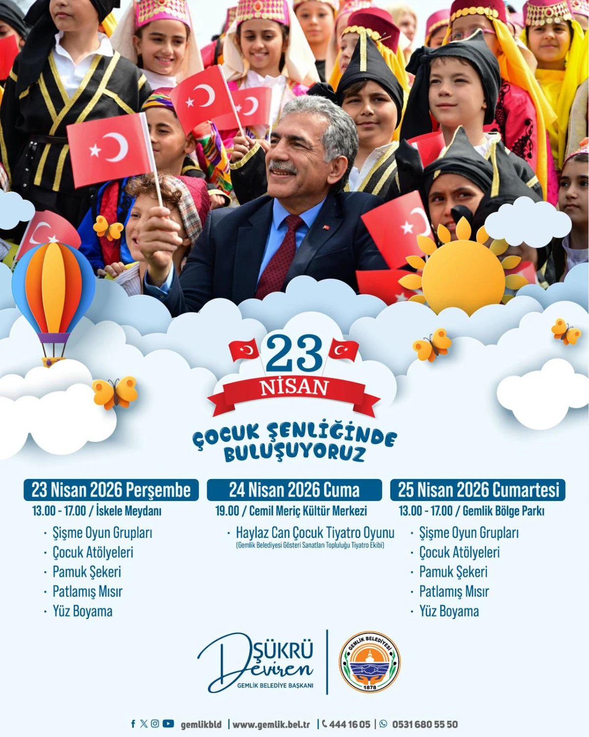 Gemlik Belediyesi&rsquo;nden 23 Nisan Etkinlikleri