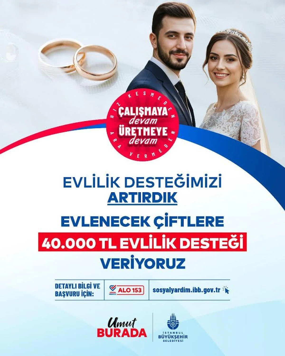 İBB EVLİLİK DESTEĞİNİ 40 BİN TL&rsquo;YE &Ccedil;IKARTTI