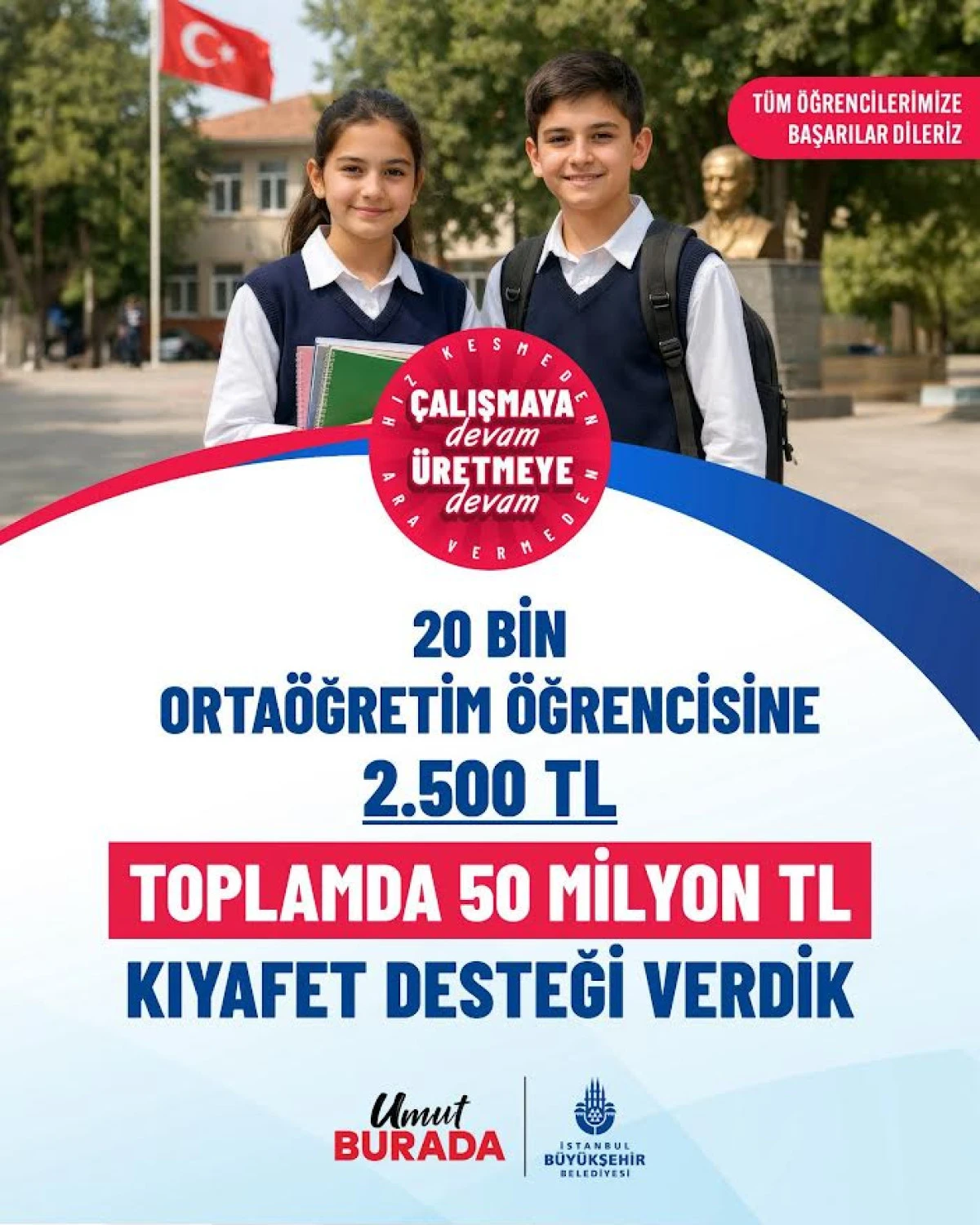 İBB'DEN 20 BİN &Ouml;ĞRENCİYE KIYAFET YARDIMI