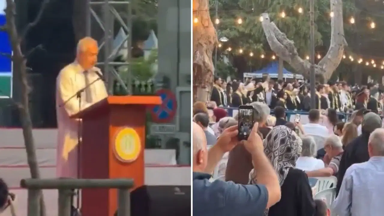 İmamoğlu'nun diplomasını iptal eden İstanbul &Uuml;niversitesi Rekt&ouml;r&uuml; Osman B&uuml;lent Z&uuml;lfikar'a protesto