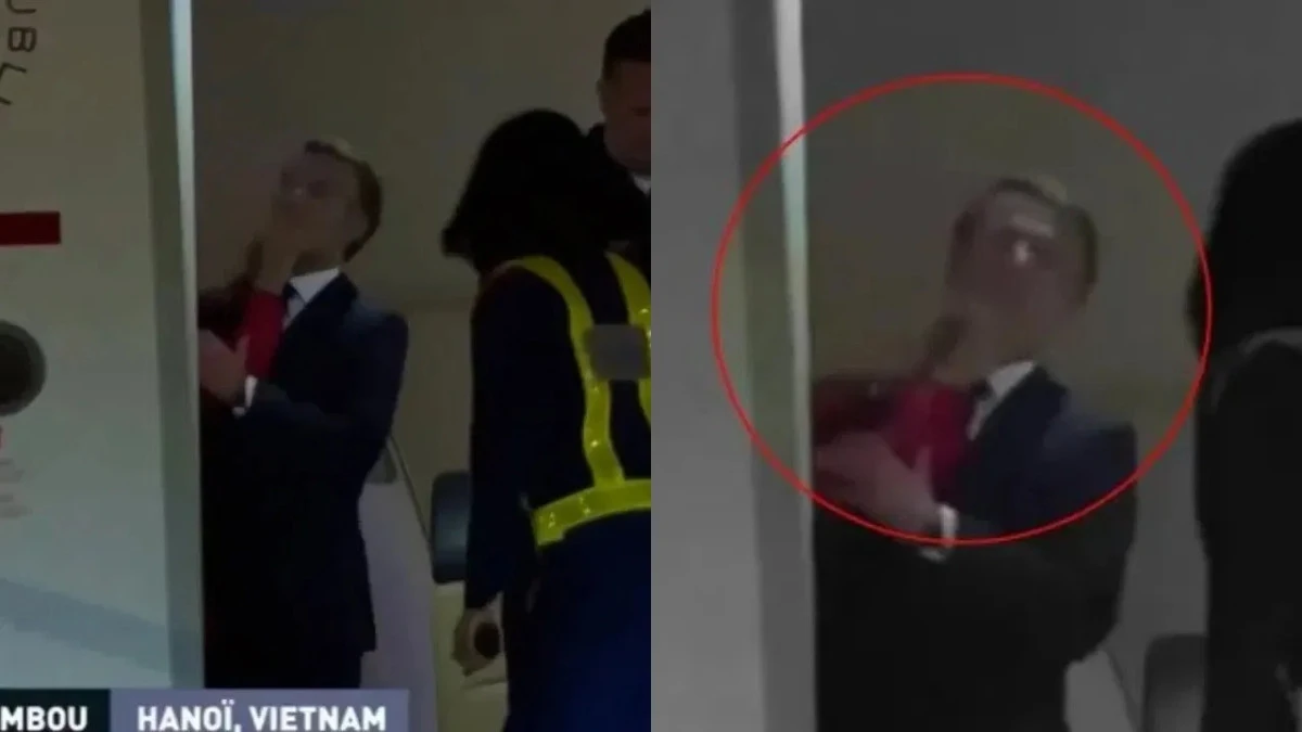  Macron, eşi Brigitte tarafından tokatlandı