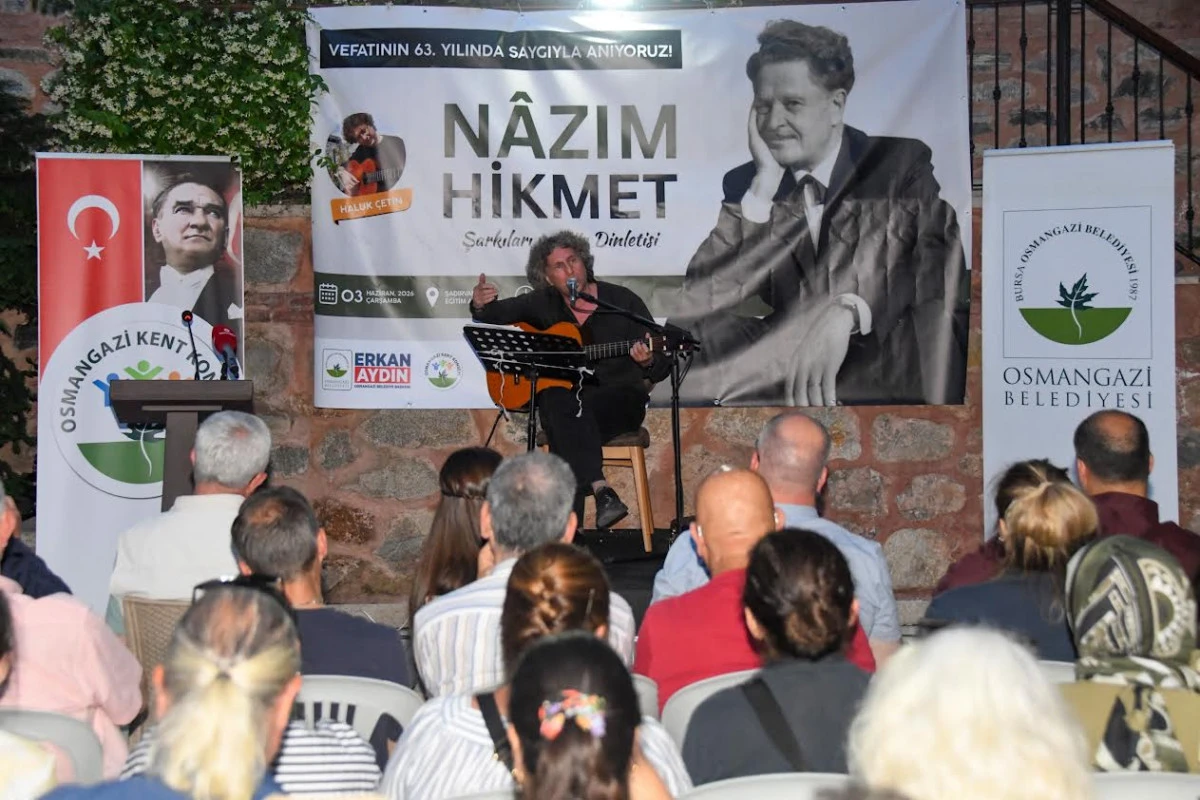 Nazım Hikmet Osmangazi&rsquo;de Şiir ve Şarkılarla Anıldı