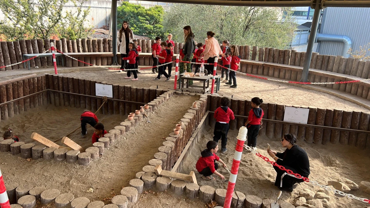 Öğrenciler, Arkeopark’ta arkeolojiyi tanıyor