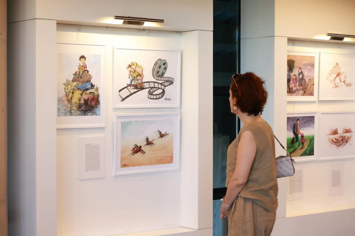 Osmangazi&rsquo;de G&ouml;&ccedil;&uuml;n Hikayelerini Karikat&uuml;rlerle Anlatan Sergi