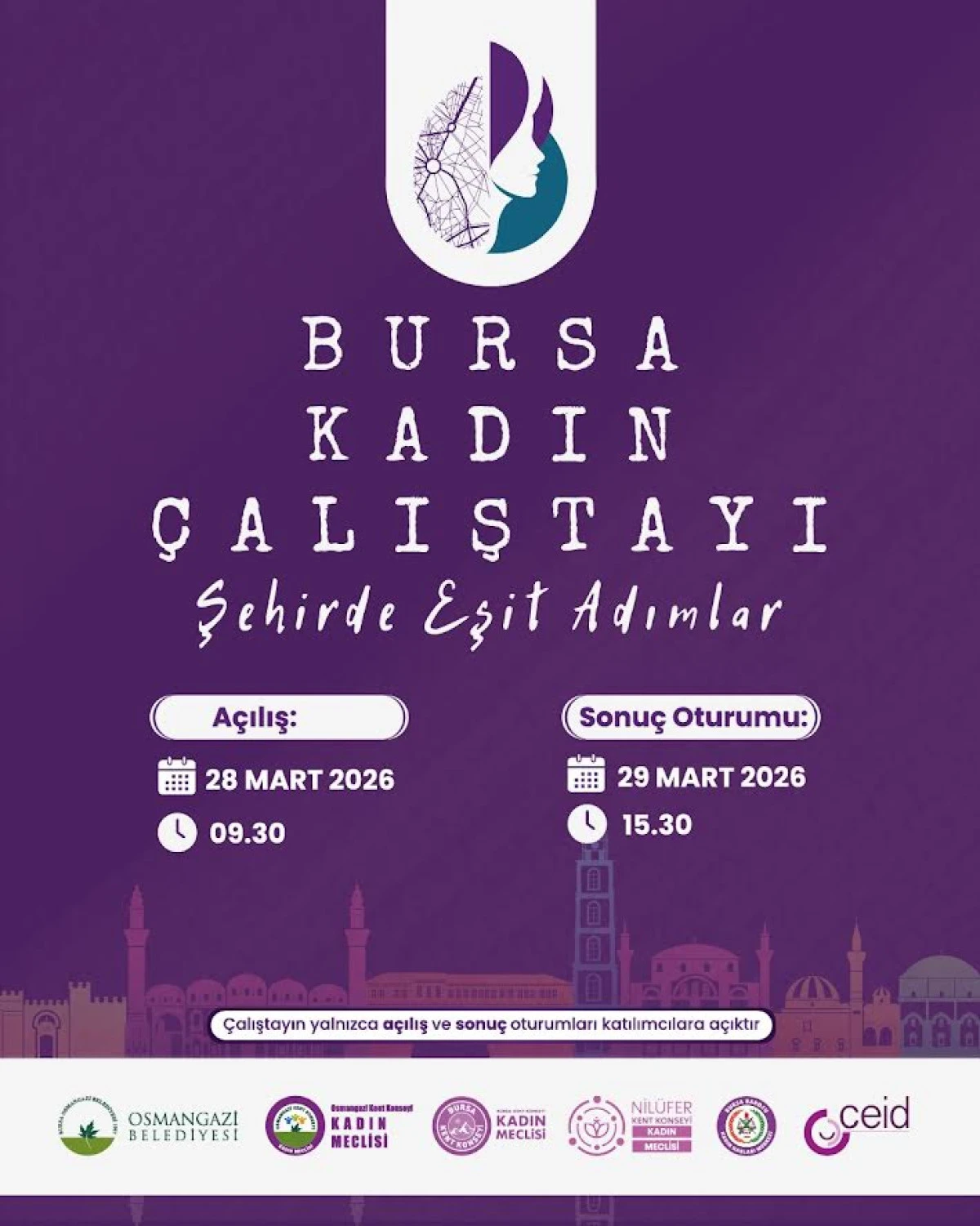 Osmangazi&rsquo;de &ldquo;Şehirde Eşit Adımlar: Bursa Kadın &Ccedil;alıştayı&rdquo; D&uuml;zenleniyor