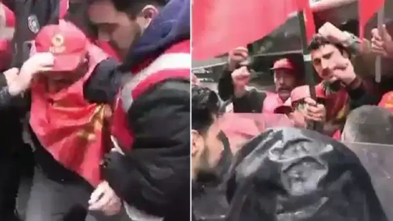 Taksim'e y&uuml;r&uuml;mek isteyenlere polis m&uuml;dahalesi: G&ouml;zaltılar var!