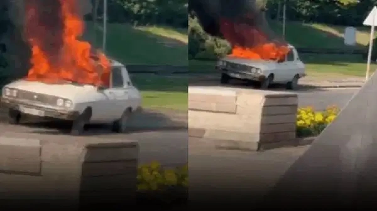 TBMM önünde 'Beyaz Toros' yakıldı